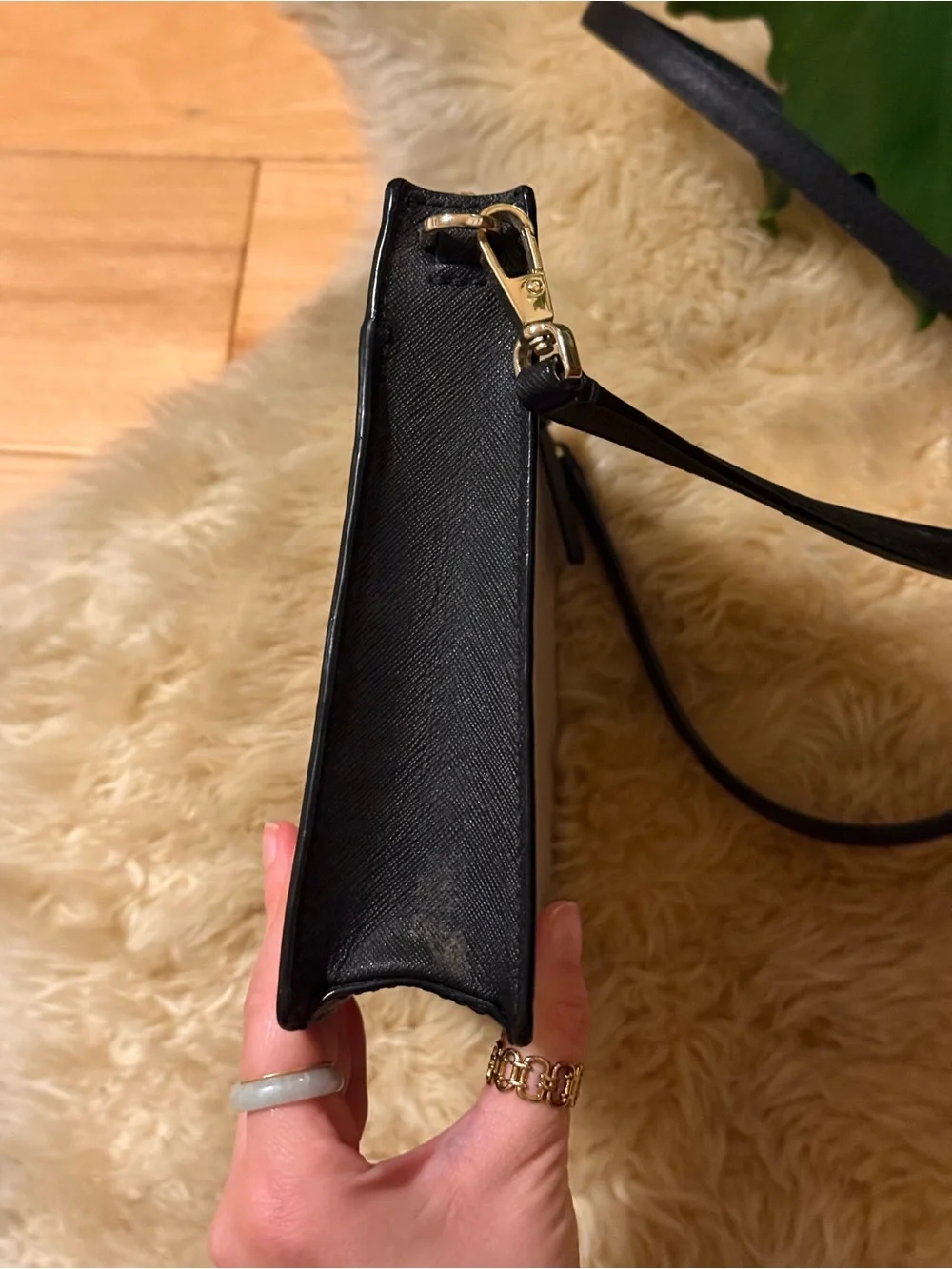 Kate Spade Two-Tone Cream and Black Crossbody Bag